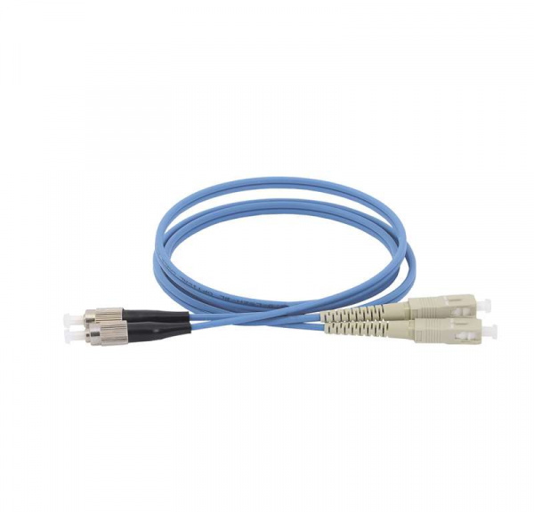 купить Патч-корд оптический коммутационный соединительный для многомодового кабеля (MM); 50/125 (OM4); SC/UPC-FC/UPC (Duplex) (дл.1м) ITK FPC5004-SCU-FCU-C2L-1M