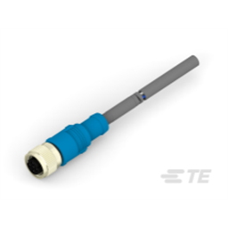 купить T4161320505-007 TE Connectivity M12  Cable Assembly Single Ended Female Straight / 10000 mm PUR Cable, 5 wire / Shielded