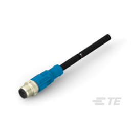купить T4161110503-006 TE Connectivity M12  Cable Assembly Single Ended Male Straight / 7000 mm PVC Cable, 3 wire / Shielded