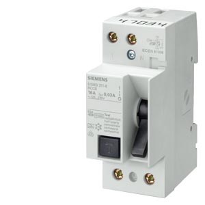 купить Выключатель дифференциального тока (УЗО) 2п 16А 10мА тип AC 5SM3 Siemens 5SM31116