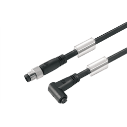 купить 1948660150 Weidmueller Sensor-actuator Cable (assembled) / Sensor-actuator Cable (assembled), Connecting line, M8 / M8, No. of poles: 3, Cable length: 1.5 m, pin, straight - socket, 90°