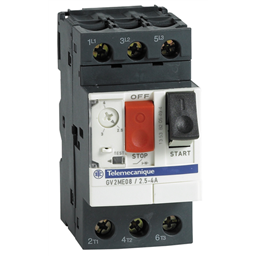 купить GV2ME07AE20 Schneider Electric motor circuit breaker GV2-ME - 1.6..2.5A / 3P 3d - thermomagnetic trip unit