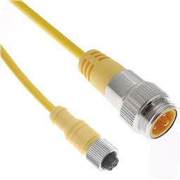 купить MINDC-3MFP-4M Mencom PVC Cable - 18 AWG - 300 V - 4A / 3 Poles Male to Female Straight Plug 13.12 ft