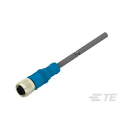купить T4151320004-002 TE Connectivity M12  Cable Assembly Single Ended Female Straight / 1000 mm PUR Cable, 4 wire / UNShielded