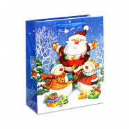 купить Пакет подарочный ламинированный Дед мороз и снеговики НГ 18х23х10 ПП-0157