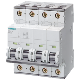 купить 5SY4404-5 Siemens CIRCUIT BREAKER 10KA 4POL A4 / SENTRON Miniature circuit breaker