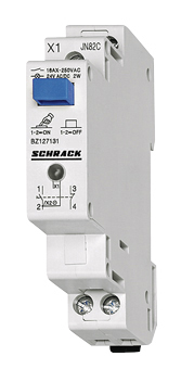 купить BZ117131 Schrack Technik Reiheneinbau-Schalter mit LED 230VAC/DC, 1S + 1Ö, 16A