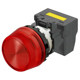 купить M22N-BP-TRA-RD-P Omron Indicator (Cylindrical 22-dia.), Cylindrical type (22/25 mm dia.), Plastic projected, Lighted, LED, Red, 100 VAC, Push-In Plus Terminal Block, IP66