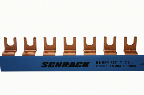 купить BS990127 Schrack Technik Gabelverschienung N-Leiter, blau, 16mm², isoliert, 1m