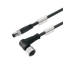 купить 1938240150 Weidmueller Sensor-actuator Cable (assembled) / Sensor-actuator Cable (assembled), Connecting line, M8 / M12, No. of poles: 3, Cable length: 1.5 m, pin, straight - socket, 90°