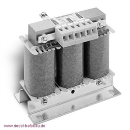 купить 0430-00000250 Riedel Transformatorenbau Three phase mains choke ; 250,0A ; 0,117mH ; 50/60Hz