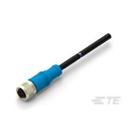 купить T4151310005-003 TE Connectivity M12  Cable Assembly Single Ended Female Straight / 1500 mm PVC Cable, 5 wire / UNShielded