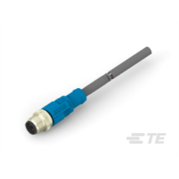 купить T4161120504-006 TE Connectivity M12  Cable Assembly Single Ended Male Straight / 7000 mm PUR Cable, 4 wire / Shielded