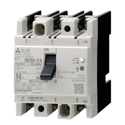 купить NV50-FA_2P_020A_15mA_F Mitsubishi Earth Leakage Circuit Breaker 2-Pole 20A 15mA Front connection type