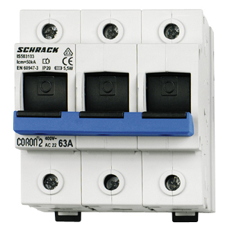 купить IS503320 Schrack Technik CORON 2, D02-Sicherungslasttrenschalter, 3-polig 20A