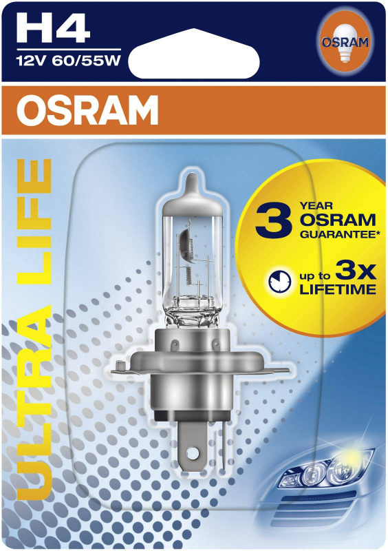 купить Osram Auto Halogen Leuchtmittel Ultra Life H4 55/6