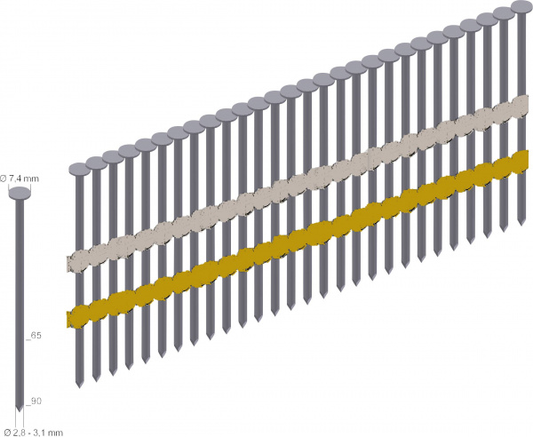 купить Rundkopf-Streifennaegel 3000 St. Prebena RK28/65BK