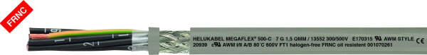 купить Helukabel MEGAFLEXВ® 500-C Steuerleitung 2 x 0.50 m