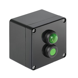 купить 1537120000 Weidmueller Atex metal enclosure assembled / Klippon Control Station (control and signalling device), Control / signalling device, KLIPPON POK 121209 EX,  Glass-fibre reinforced polyester with graphite mixture, Light module - green, Pushbutton 