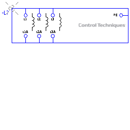 купить 4401-0159 Nidec Line reactor, Single input, 575V, 3 phases, 24.3A, 0.87mH / Line reactor