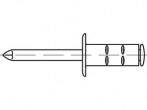 купить TOOLCRAFT TO-5455215 Offene Blindniete  4 mm     5