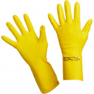 купить Перчатки хозяйственные латексные Многоцелевые Vileda, желтый, M, 100759