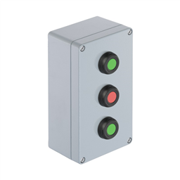 купить 1537550000 Weidmueller Atex metal enclosure assembled / Klippon Control Station (control and signalling device), Control / signalling device, KLIPPON K51 EX,  Aluminium AlSi12, Pushbutton - green, Pushbutton - red, Pushbutton - green, 3 NC contact, 3 NO c