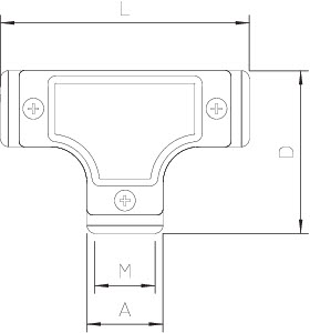 купить Секция Т-образная с резьбой M40х1.5 SKTM40W ALU OBO 2047608