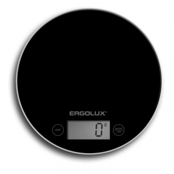 купить Весы кухонные ELX-SK03-C02 до 5кг 185мм круглые черн. Ergolux 13603
