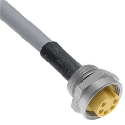 купить MINDT-5FR-1M Mencom PVC Cable - 15/18 AWG - 300 V - 8A / 5 Poles Female Straight Front Mount Receptacle 1 m