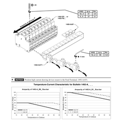 купить 1492-A2B8H Allen-Bradley Two phase bus bar / 80 A / 22 devices per meter