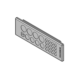 купить 43525 Icotek KEL-DP 24|26 B gy / Cable entry plate, pluggable, for wall thickness 2.8 - 4 mm, IP64