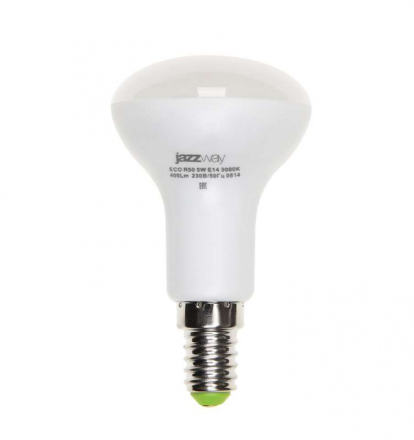 купить Лампа светодиодная PLED-ECO-R50 5Вт 3000К тепл. бел. E14 400лм 220-240В JazzWay 1037015A