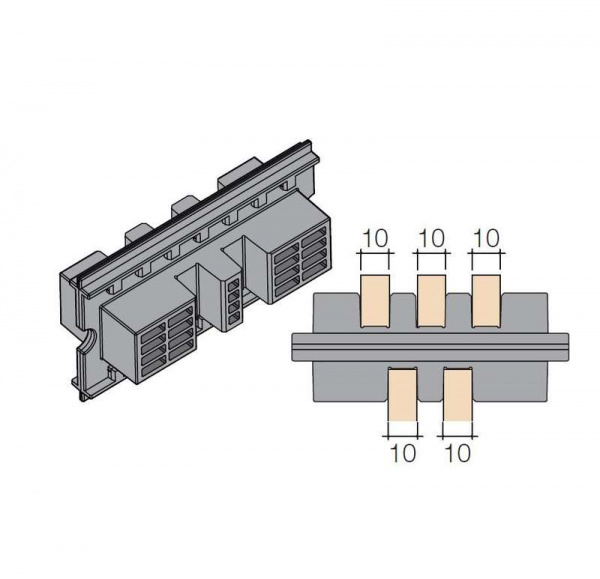 купить Держатель шины медной L=100мм (уп.24шт) ABB 1STQ007428A0000