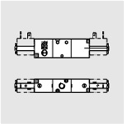 купить 7040022300 Metal Work 70 series valve electro-pneumatic couplings 3/8" 5/3 monostable with spring mechanical open under pressure