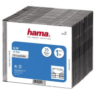 купить Бокс для CD/DVD дисков HAMA H-51167 Slim Box, 25шт., проз.+чер. (00051167)