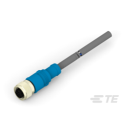 купить T4161320503-004 TE Connectivity M12  Cable Assembly Single Ended Female Straight / 3000 mm PUR Cable, 3 wire / Shielded