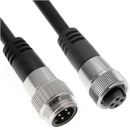 купить MINCWF-4MFPX-5M-B Mencom Continuous Flex TPE Cable - 18 AWG - 300 V - 5.5A / 4 Poles Male with Male Thread to Female Extension Straight Plug 16.4 ft