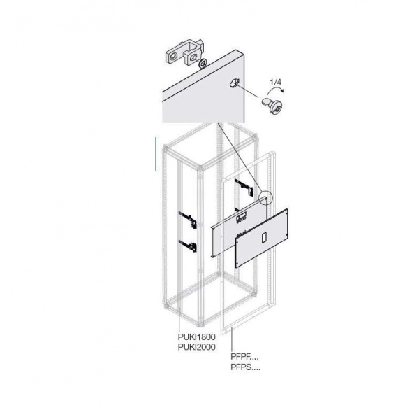 купить Комплект верт. 4 XT2 3/4P PLUG W=800мм ABB 1STQ007930A0000