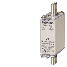 купить 3NA3836-8 Siemens LV HRC FUSE-LINK SIZE 000 160A GG 400V / WITH TOP-SIDE INDICATOR AND NON-ISOLATED GRIPPING LUGS