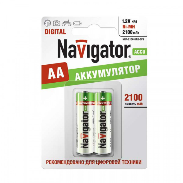 купить Аккумулятор 94 463 NHR-2100-HR6-BP2 (блист.2шт) Navigator 94463