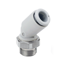 купить KQ2K04-01AP SMC KQ2K, One-touch Fitting White Color - 45° Male Elbow