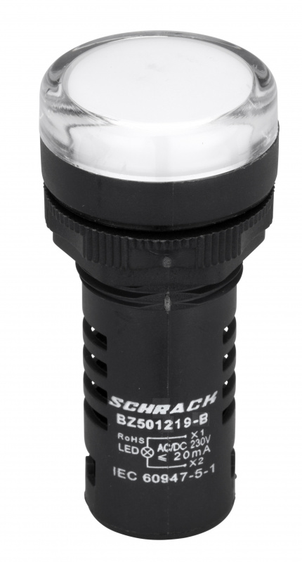 купить BZ501219B Schrack Technik LED-Leuchtmelder Monoblock  230 V - AC/DC weiß