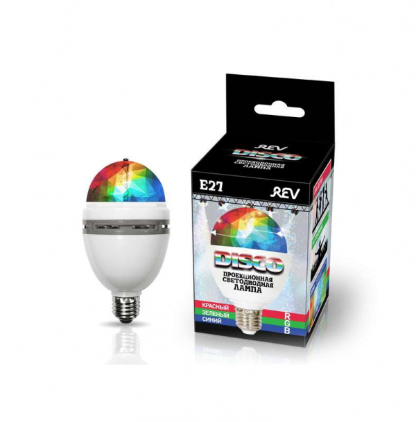 купить Лампа светодиодная проекционная DISCO RGB 3Вт REV 32452 2
