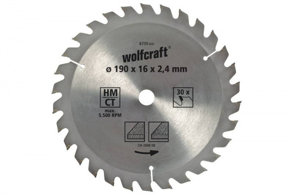 купить Wolfcraft  6736000 Hartmetall Kreissaegeblatt 190 x