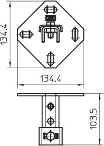 купить Держатель настенный 134х110х102 WBDHE 41 V4A OBO 1123197