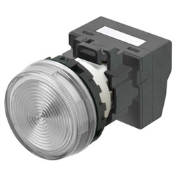 купить M22N-BN-TWA-WA-P Omron Indicator (Cylindrical 22-dia.), Cylindrical type (22/25 mm dia.), Plastic flat, Lighted, LED, White, 6 VAC/VDC, Push-In Plus Terminal Block, IP66