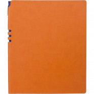 купить Бизнес-тетрадь Attache Light Book A4 96л,клетка,цв.срез, кожзам оранжевый