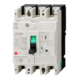 купить NV125-SV_4P_050A_100/200/500mA_F_TD_CE Mitsubishi Earth Leakage Circuit Breaker CE/CCC 4-Pole 50A 100/200/500mA selectable Front connection type