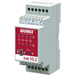 купить ESB 10.2 Wohrle Electronic current limiter with two independent channels / Rated voltage 10-31VDC max. 20A / 2A / 4A / 6A / 10A per channel